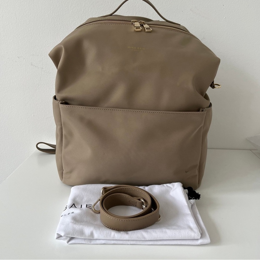 Mina Baie Steve Full Size Diaper Bag (Dune, Nylon)